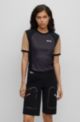 BOSS x ASSOS regular-fit UPF35 jersey top with branding, Black