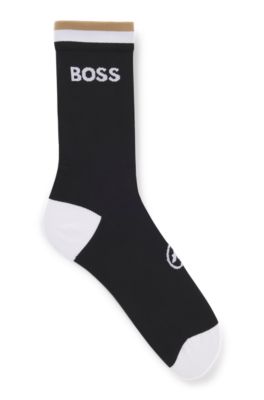 BOSS x ASSOS moisture-wicking cycling socks with seamless construction, White