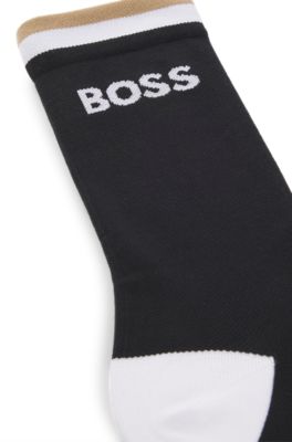 BOSS x ASSOS moisture-wicking cycling socks with seamless construction, White