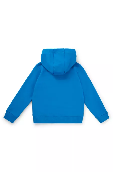 Kids' stacked-logo hoodie in a cotton blend