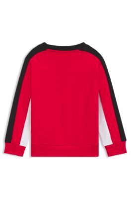 Kids' signature-detail sweatshirt in a cotton blend, Patterned