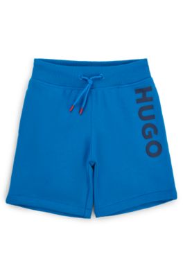 Kids' logo-print shorts in a cotton blend, Blue