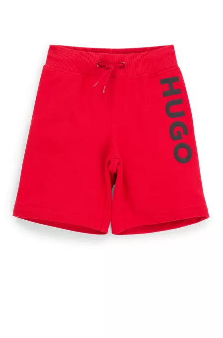 Kids' logo-print shorts in a cotton blend