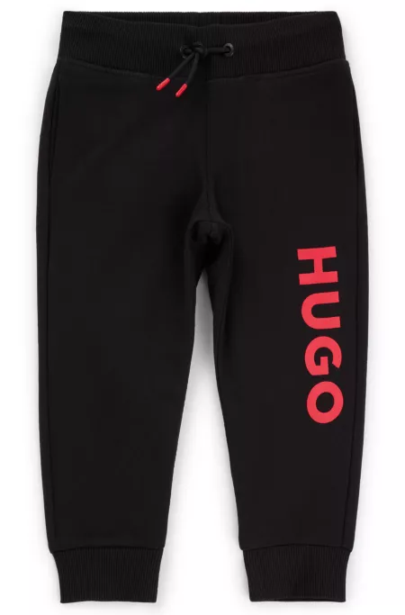 Kids' logo-print tracksuit bottoms in a cotton blend