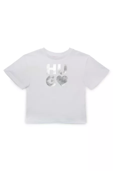 Kids' seasonal-logo T-shirt in cotton jersey