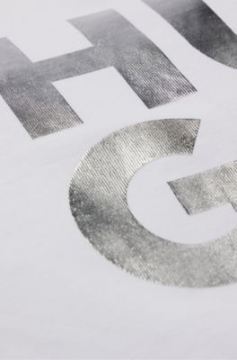 Kids' seasonal-logo T-shirt in cotton jersey, White