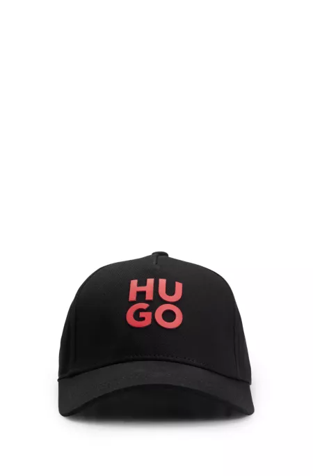 Kids' stacked-logo cap in cotton twill