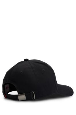 Kids' stacked-logo cap in cotton twill, Black