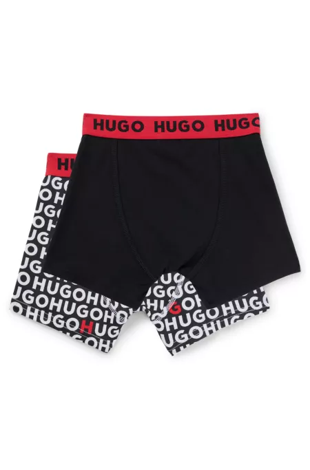 Two-pack of kids' stretch-cotton boxer shorts