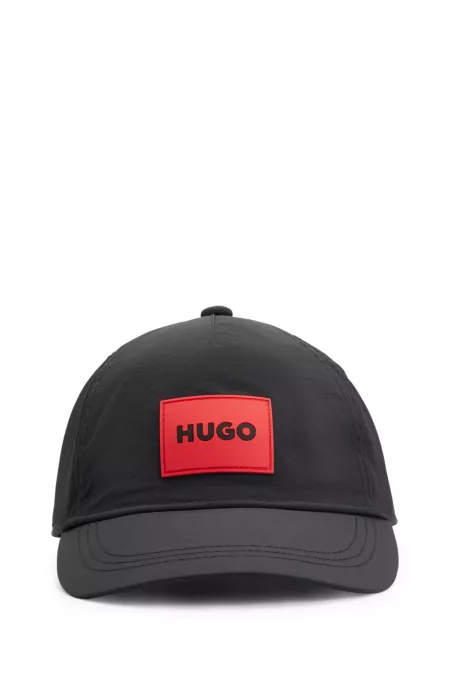 Kids' logo-label cap in cotton twill