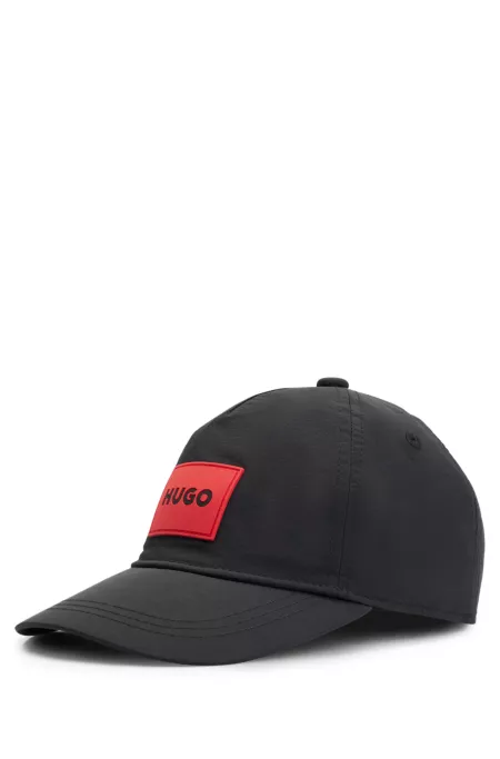 Kids' logo-label cap in cotton twill