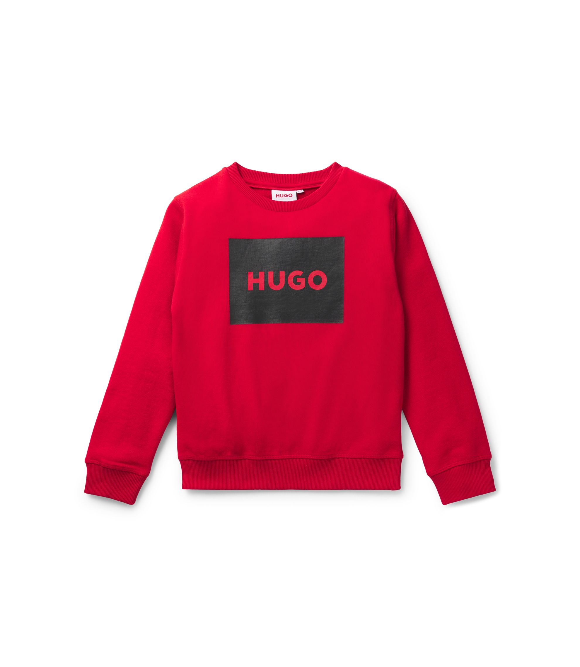 Kids' sweatshirt with squared logo print