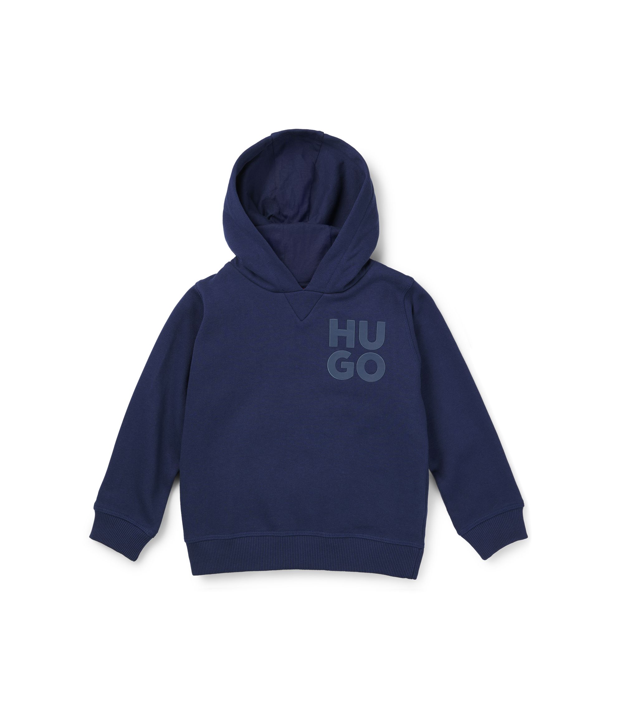 Kids' hoodie with stacked logo
