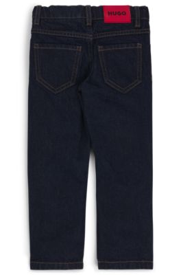 Kids' regular-fit jeans in blue denim, Dark Blue