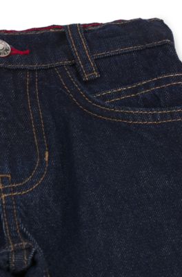 Kids' regular-fit jeans in blue denim, Dark Blue