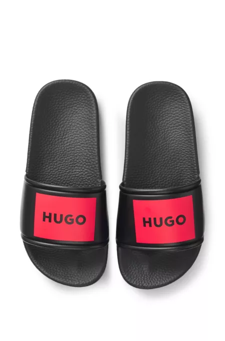 Kids' slides with logo badge