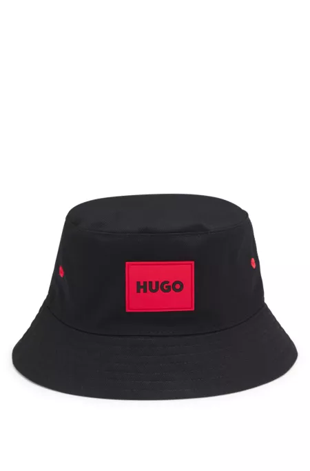 Kids' reversible bucket hat in ripstop and cotton