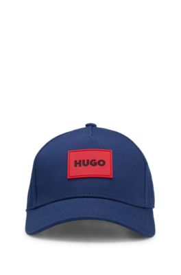 Kids' logo-badge cap in cotton twill, Dark Blue