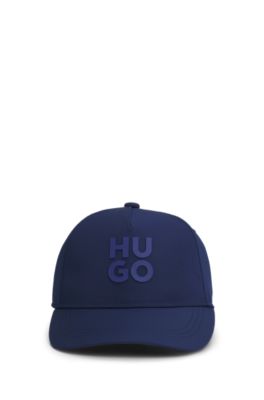 Kids' stacked-logo cap in crinkle fabric, Dark Blue