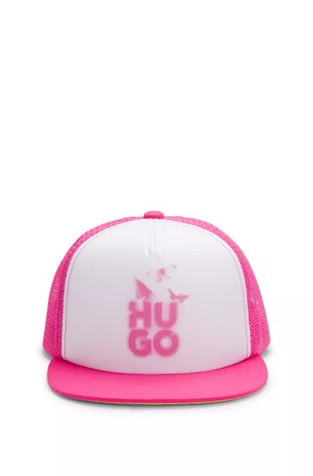 Kids' foam-front cap with logo print