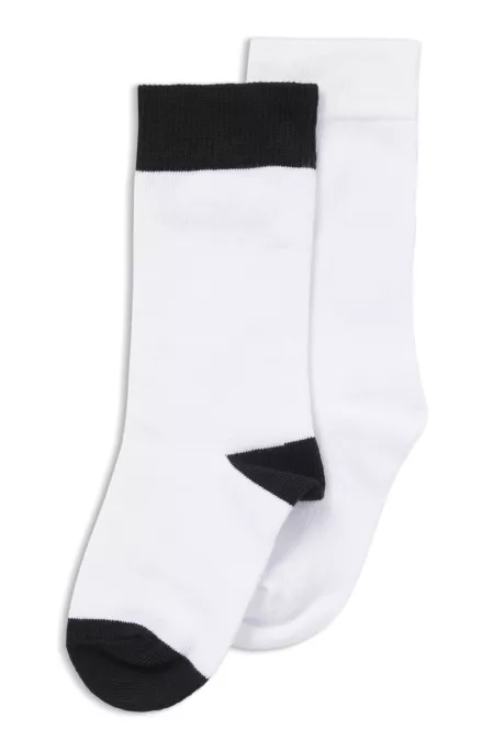 Two-pack of kids' socks with logo details
