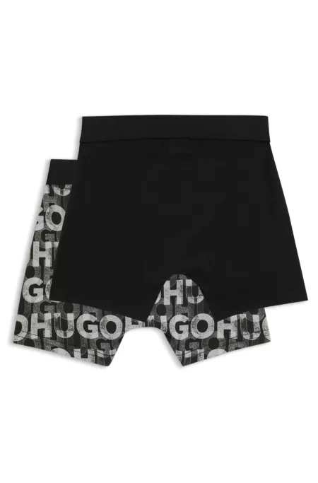 Two-pack of kids' boxer briefs in stretch cotton