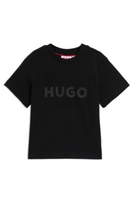 Kids' logo-print T-shirt in cotton, Black