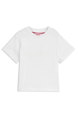 Kids' logo-print T-shirt in cotton, White