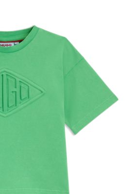 Kids' logo-artwork T-shirt in cotton, Green