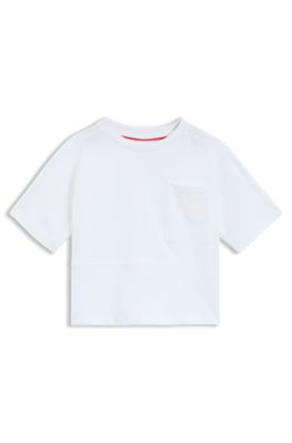 Kids' T-shirt in mixed cotton jersey, White