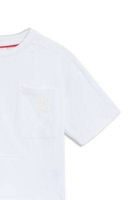 Kids' T-shirt in mixed cotton jersey, White