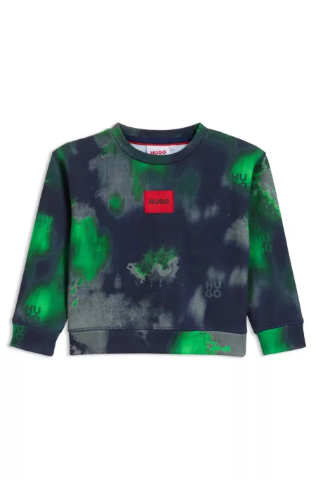 Kids' cotton-blend sweatshirt with all-over print