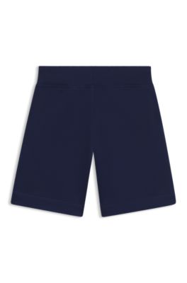 Kids' logo-print shorts in a cotton blend, Dark Blue