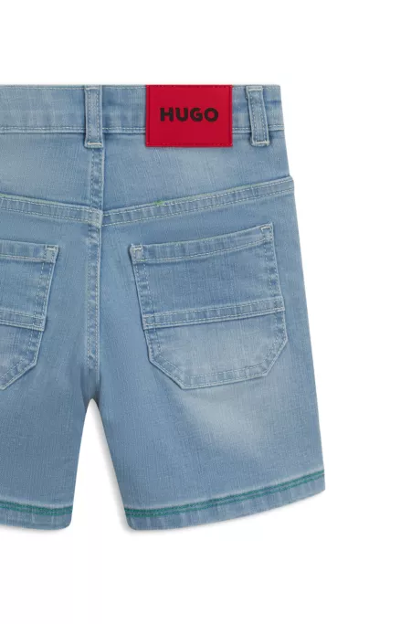 Kids' loose-fit shorts in blue denim