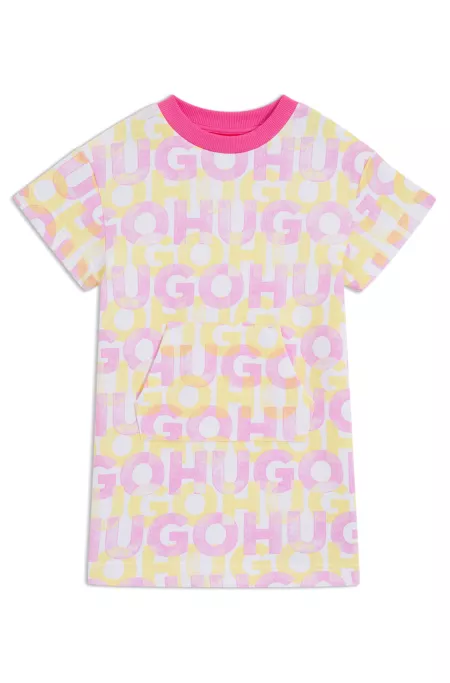 Kids' logo-print dress in a cotton blend