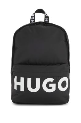 Kids' backpack with contrast logo, Black