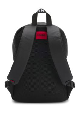 Kids' backpack with contrast logo, Black