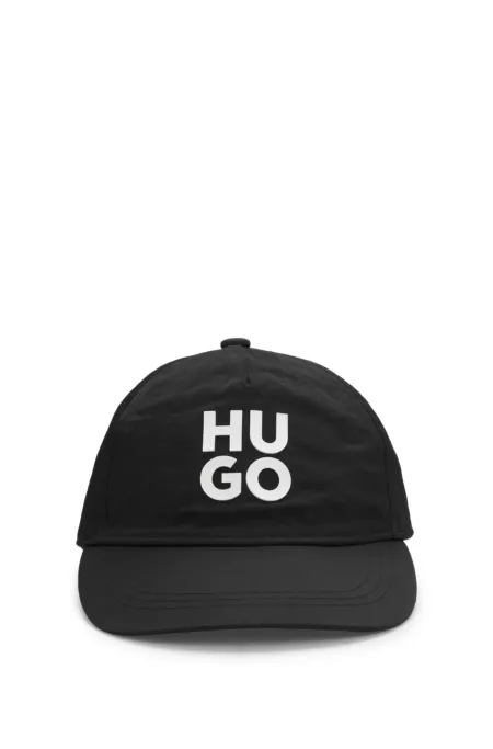 Kids' stacked-logo cap in crinkle fabric