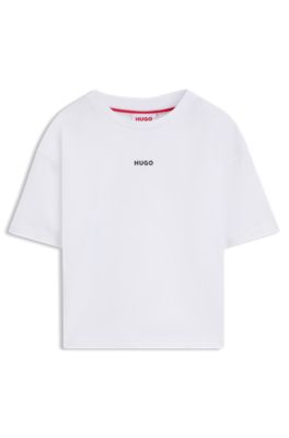 Kids' logo-print T-shirt in cotton, White
