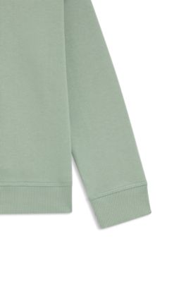 Sudadera para ni&ntilde;os en forro polar de algod&oacute;n con logo estampado, Azul
