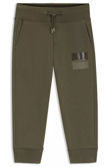 Kids' split-logo tracksuit bottoms in a cotton blend