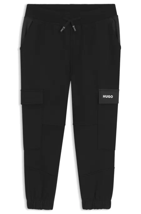Kids' ripstop-trim tracksuit bottoms in a cotton blend