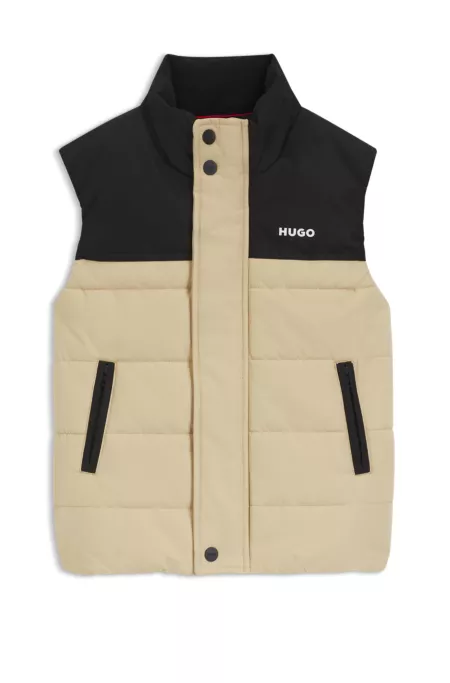 Kids' logo-print gilet with padding