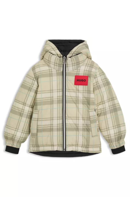 Kids' reversible jacket with logo badges