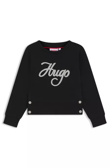 Kids' script-logo sweatshirt in a cotton blend