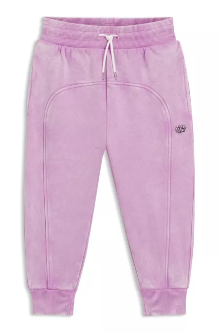 Kids' stacked-logo tracksuit bottoms in a cotton blend