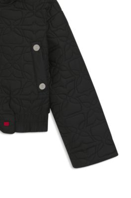 Kids' teddy jacket with elasticated hem, Black