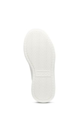 Kids' logo-detail trainers in leather, White