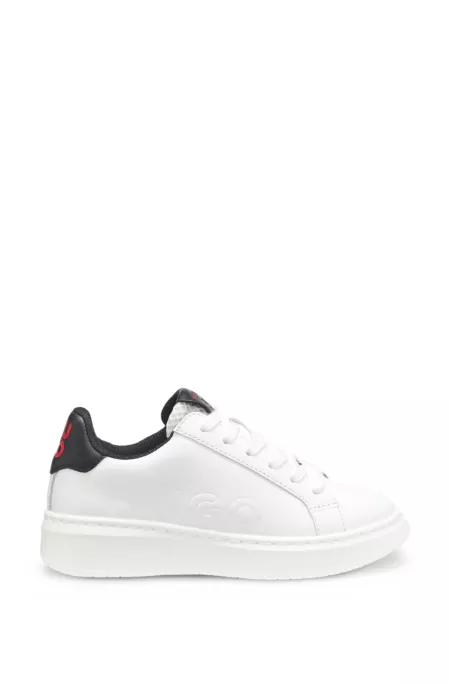 Kids' logo-detail trainers in leather