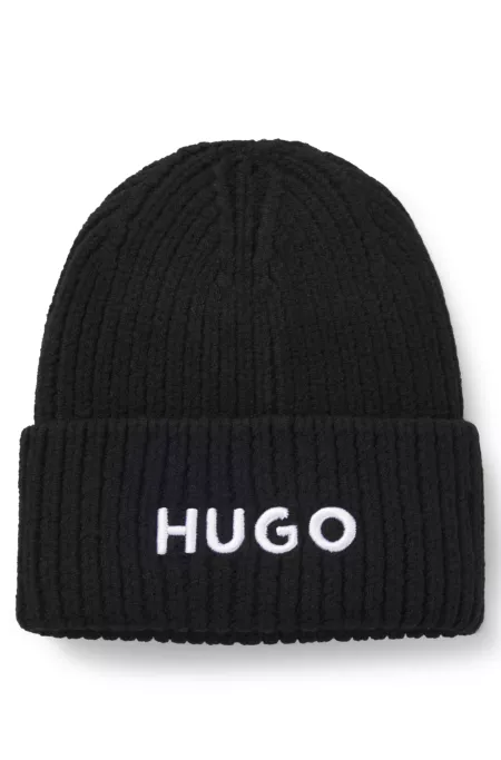 Kids' beanie hat with embroidered logo